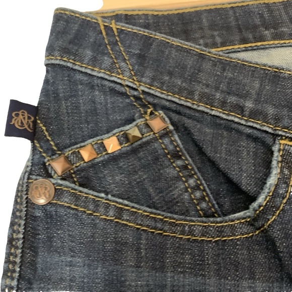 Rock & Republic jeans Jeans Women's 8 dark wash studded Sadie Straight Leg VTG - Picture 8 of 14